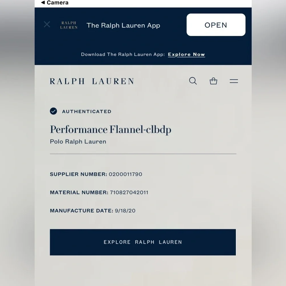 Polo Ralph Lauren Performance Flannel - M